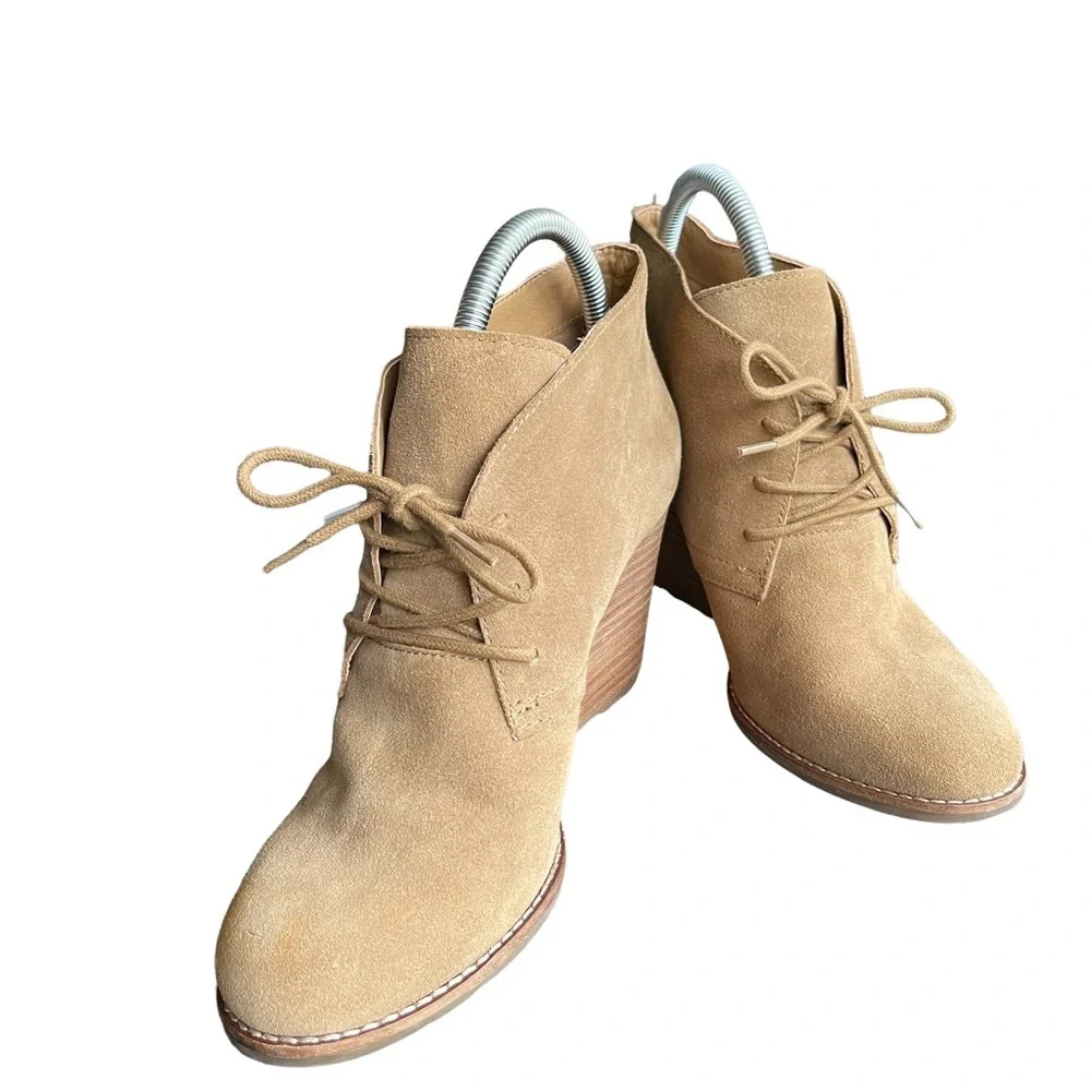 Lucky Brand Tan Leather Upper Bootie Size: 9.5‎